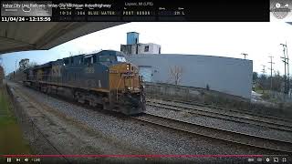 EAST VIEW 11424 Of A CSX 306 WB Train Powermove Leading With CSX Double 2 CSXs 5369 5467  The [upl. by Ardnikal]