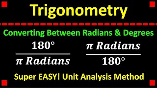 Converting from Radians to Degrees and Degrees to Radians [upl. by Aiouqahs]