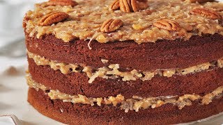 German Chocolate Cake Recipe Demonstration  Joyofbakingcom [upl. by Attela]