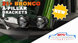 New 21 Ford Bronco A Pillar Mount Single Double Snorkel [upl. by Candi]