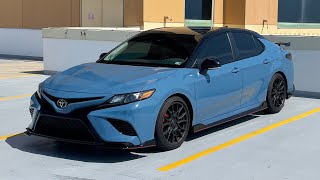 2022 Toyota TRD Camry 2500 Mile Review Cavalry Blue Road Trip Likes Dislikes [upl. by Omlesna]