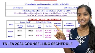 TNLEA  2024 Update Counselling Schedule explained  Diploma guidance with Lochana  lochanaa [upl. by Eimmelc]