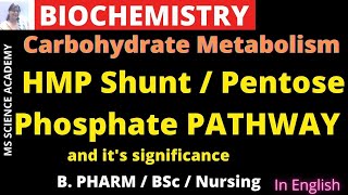 HMP Shunt and its Significance Pentose phosphate pathwayBiochemistryB PharmacyBScNursing [upl. by Kyd217]