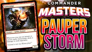 NEW STORM WINCON Pauper Guttersnipe Combo DOWNSHIFT — Commander Masters CMM Magic The Gathering [upl. by Eelyrag841]