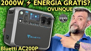 Corrente elettrica gratis Puoi con questa power station da 2000W con picco da 4800W Bluetti AC200P [upl. by Aneel]