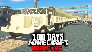 I Survived 100 Days in a Wasteland Convoy in Minecraft Hardcore [upl. by Nosyaj]