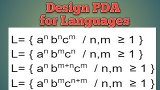 43 Design of Push Down Automata Examples Part2  PDA  TOC FLAT [upl. by Deroo345]