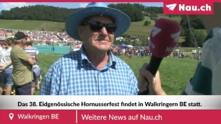 Der Schlägerkönig spricht am eidg Hornusserfest [upl. by Cass]