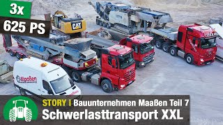 Maaßen Erd und Tiefbau Teil 7  Action auf der Baustelle Schwerlasttransport mit 3x 625 PS [upl. by Assiar]