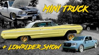 Ford Maverick Goes To A Mini Truck  Low Rider Show  mini vlog [upl. by Rexana]