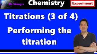 IB Chemistry How to do titrations 3 of 4 Performing the titration [upl. by Wenda]