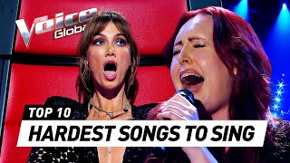 HARDEST SONGS to sing in The Blind Auditions on The Voice [upl. by Thorley428]