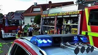 quotVerdächtiger Rauchquot Mülleimerbrand in Wohnhaus  Feuerwehreinsatz UbstadtWeiher [upl. by Valentino]