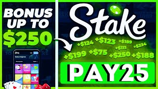 Stake Bonus Code PAY25 — VIP DEPOSIT Promo Code [upl. by Ihculo]