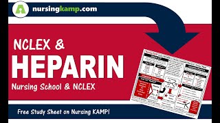 What is Heparin Drip and NCLEX PTT Nursing KAMP Protamine sulfate 2020 [upl. by Htnnek]