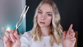 ASMR Healing Touch Therapy 🩵 Reiki Hand Movements Light Triggers Tuning Forks [upl. by Meave]