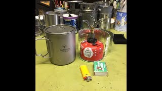 Canister stove amp 750 ml titanium cook kit [upl. by Haral80]