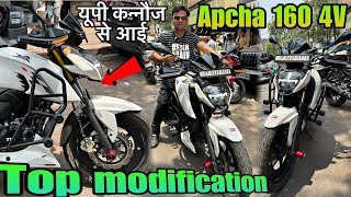 Apache rtr 160 Modified  Apache rtr 160 Crash guard [upl. by Nattie]