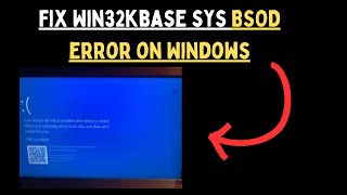 How to Fix SYSTEMSERVICEEXCEPTION win32kbasesys BSOD Error on Windows 11 [upl. by Banerjee]