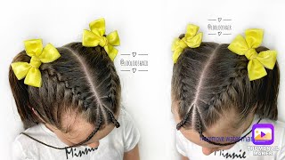 💕🐰Two French Braids Pigtail Hairstyle Cute and Easy Style for Girls🐰💕hairstyles ad video [upl. by Gabbie269]