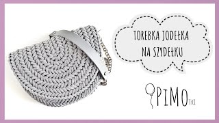 Torebka Jodełka na szydełku ze sznurka poliestrowego  Herringbone crochet bag tutorial PIMOtki [upl. by Thackeray508]