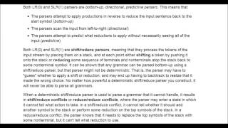 Compiler Design  Facts related to Parsing LL1 LR0 SLR1 LALR1 CLR1 LR1  85 [upl. by Leatrice523]