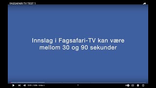 FagsafariTV eksempel [upl. by Moise]