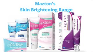 LUMEXA and ActaWhite  The Best Skin Whitening Cream  Skin Brightening Mazton [upl. by Celeski957]