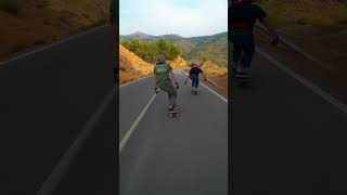 100 kmh side by side on a skateboard [upl. by Akinar719]