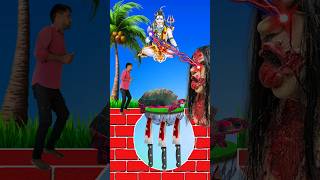 Shiv Panchakshar stotra 🙏 Jai Bholenath 4 three headed witch attacked this boy youtubeshorts viral [upl. by Iatnohs]