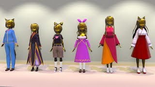 【ASFR・Gold】Six expressionless golden statues [upl. by Eilyab]