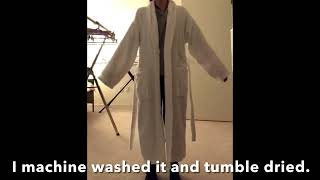 KAHAF COLLECTION Bathrobe for Women and Men Review 100 cotton terry like a soft bath towel [upl. by Aig]