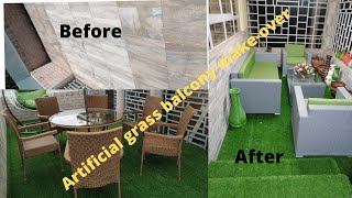 HOW TO INSTALL ARTIFICIAL GRASS ON A BALCONY  TURF INSTALLATION  BALCONY MAKEOVER  FRIDAH NGUKU [upl. by Einrae]