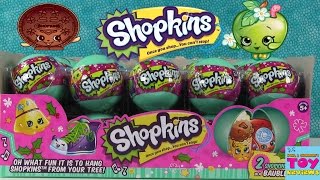 Shopkins Baubles Christmas Ornaments Full Box Toy Review Opening  PSToyReviews [upl. by Ebbarta]