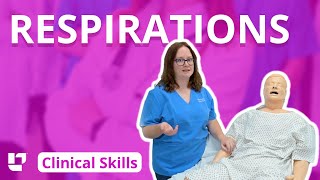 Taking Respirations Vital signs  Clinical Skills  LevelUpRN [upl. by Anitsirt919]