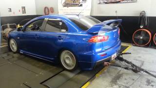 My 08 Evo X GSR with Kelfold 214b CAMS retune at ForceFed Performance [upl. by Ecydnarb]