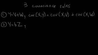 3 covariance rulesDougherty Review ChapterEconometrics [upl. by Imuyam]