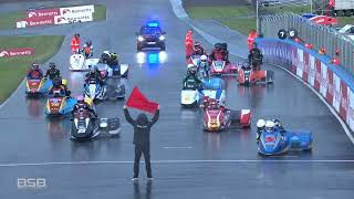 British Sidecar Championship 2024 Round 3 Knockhill  Race 1 [upl. by Aiouqahs114]