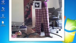 Demonstration Kinect Glyph Tracking using Aforge GRATF [upl. by Samau573]