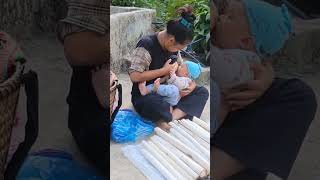 breastfeeding cute baby foryou trending duet trending viralvideo shorts [upl. by Yelac391]