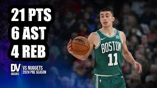 Payton Pritchard vs Nuggets 21 pts 6 ast 4 reb  October 04 2024 [upl. by Igor399]