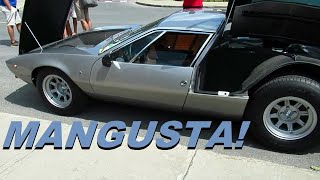 OUTSTANDING 1970 DE TOMASO MANGUSTA SEEN IN ST LAMBERT QUEBEC [upl. by Ueih]