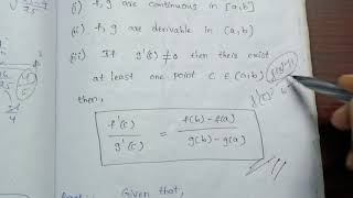 Cauchys Mean Value Theorem or Second Mean Value Theorem  Real Analysis [upl. by Gusty296]