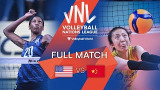 🇺🇸 USA vs 🇨🇳 CHN  Full Match  Preliminary Phase  Womens VNL 2022 [upl. by Hersh]