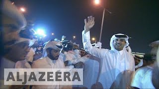 🇶🇦 Thousands celebrate Sheikh Tamim homecoming in Qatar  Al Jazeera English [upl. by Barrada749]