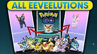 HOW TO GET ALL THE EEVEELUTIONS in POKEMON GO Including Sylveon [upl. by Eynenihc]