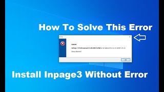 How To Install Inpage 3 All Error Solved By Technical Razmi [upl. by Benco189]