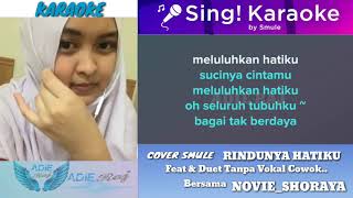 RINDUNYA HATIKU KARAOKE FEAT DAN DUET BERSAMA NOVIE SHORAYA NO VOCAL COWOK [upl. by Nakre]