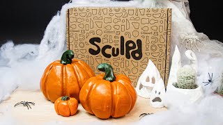 Sculpd AirDry Clay Halloween Pumpkin Tutorial [upl. by Ynej]