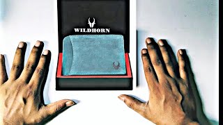 WildHorn Blue Hunter Leather Mens Wallet  Review by sushilkumar [upl. by Retsek]